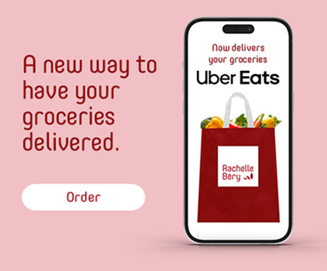 Text reading: &quot;A new way to have your groceries delivered.&quot;Order&quot; CTA button at the left.